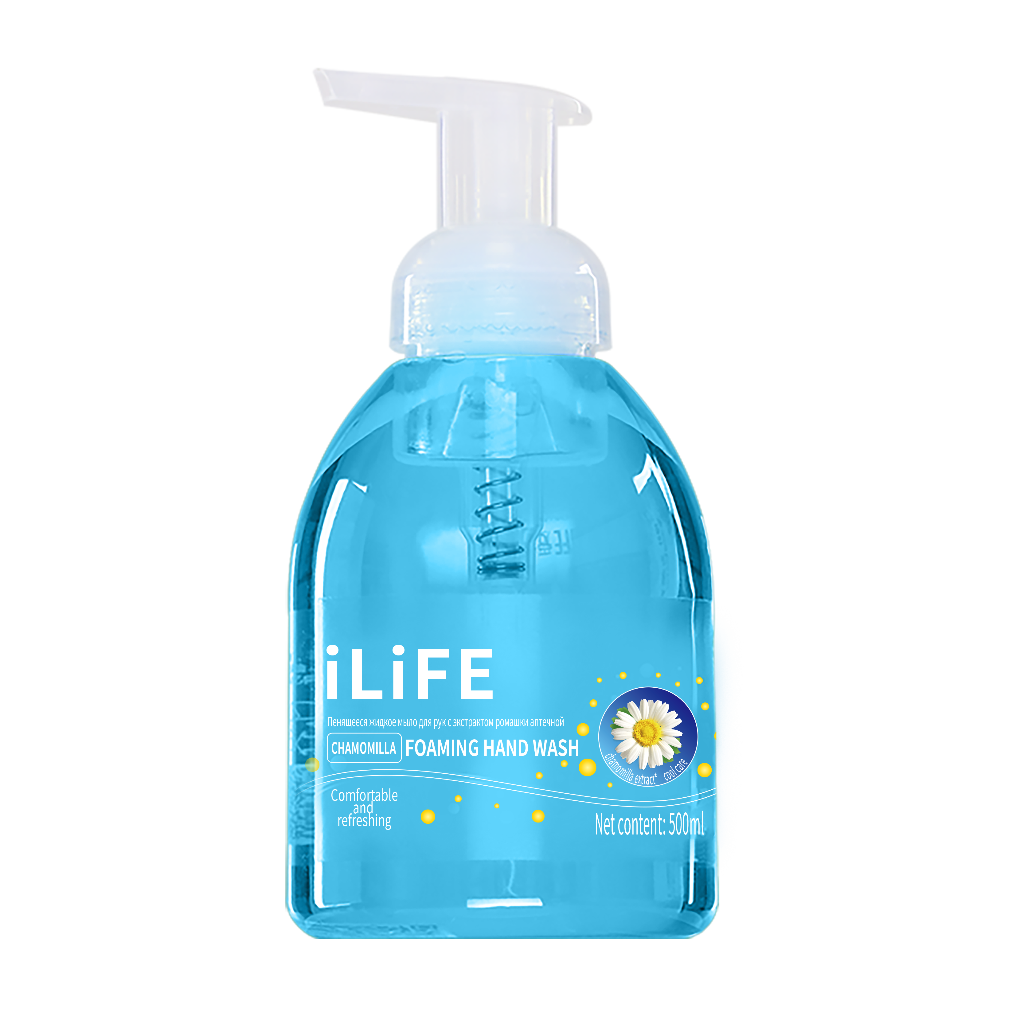 (Кол-во в коробке 20 шт) iLiFE Жидкое мыло-пенка для рук с ромашкой 500 мл