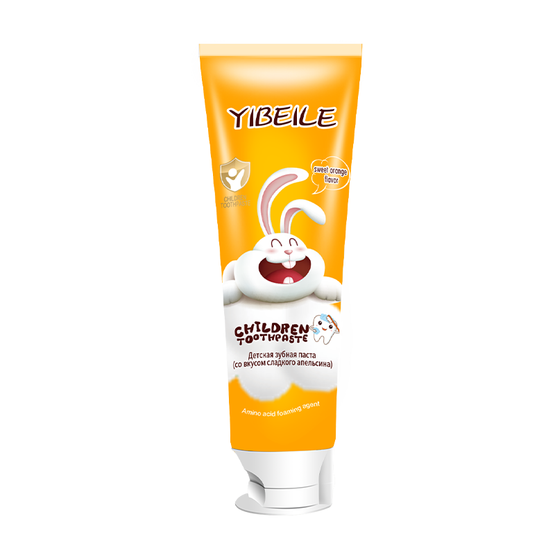 (Кол-во в коробке 24 шт) YIBEILE Детская зубная паста со вкусом апельсина 80г