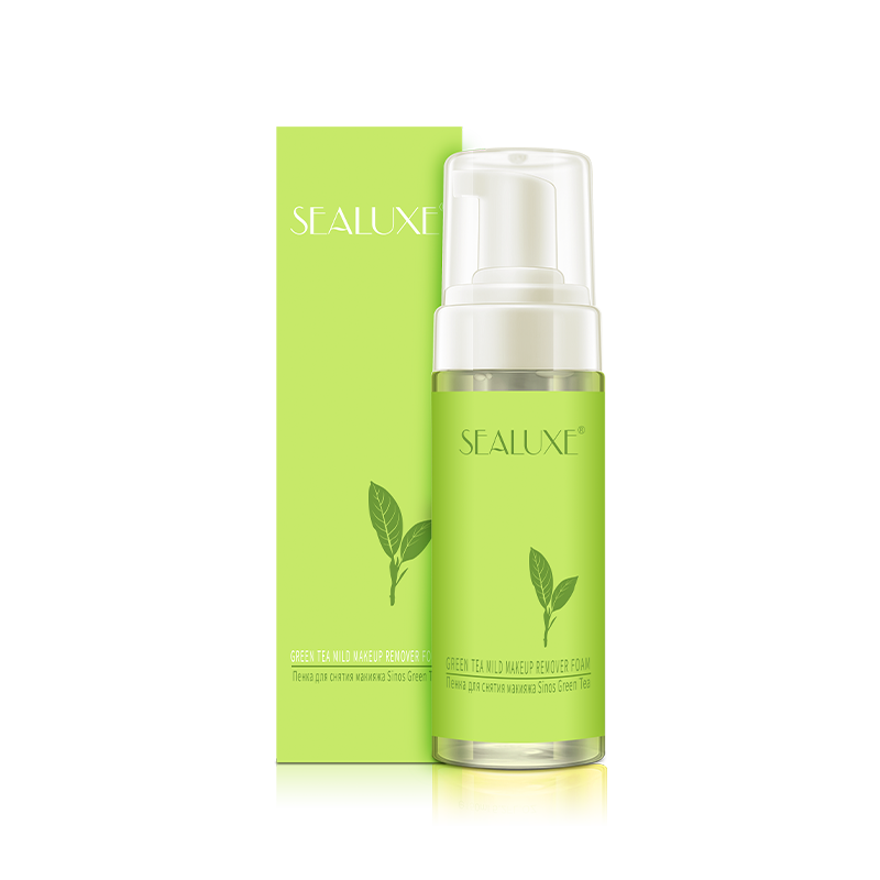 (Кол-во в коробке 20 шт) SEALUXE Пенка для снятия макияжа с зелёным чаем/150мл
