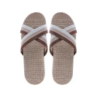 (Кол-во в коробке 100 шт)Kardli slippers（man) - Мужские тапочки летние (43-44; *290мм*), (Подошва-Резина / Верх-Текстильные материал),
