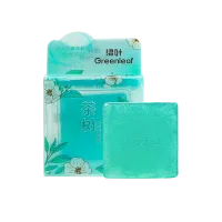 (кол-во в коробке 20 шт) Green Leaf Мыло от прыщей с эфирным маслом чайного дерева 100г.